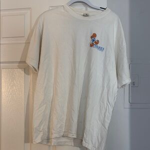 White T-Shirt with Smurf Graphic